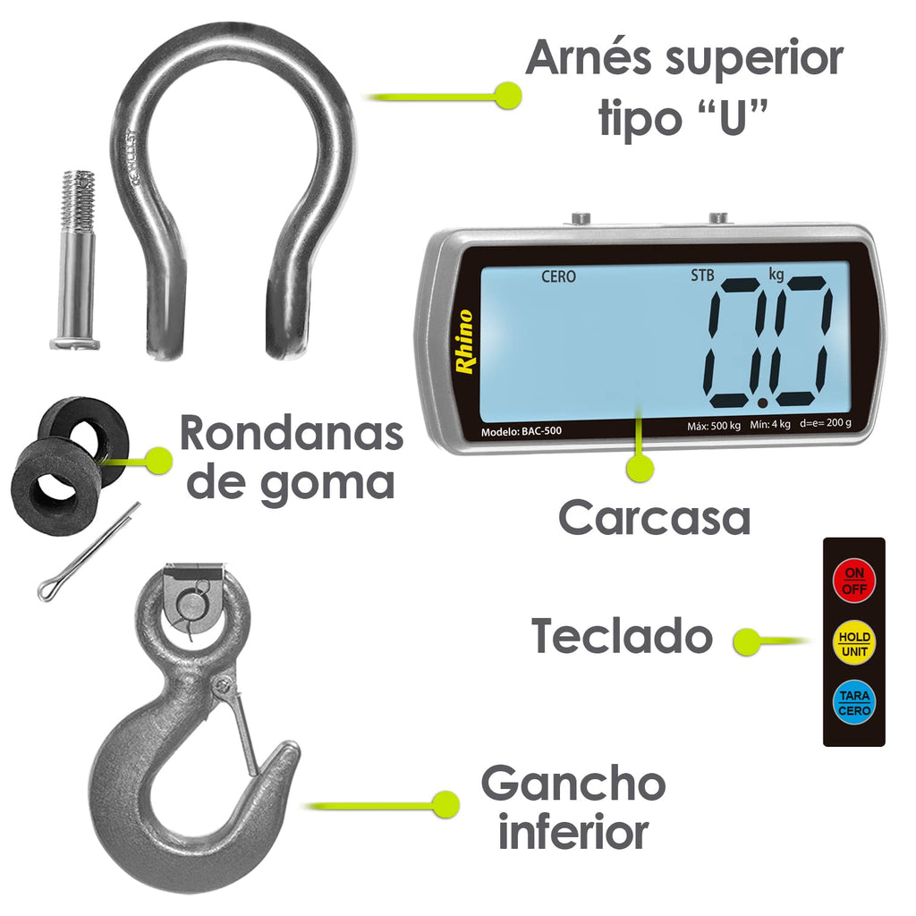 Bascula colgante 500kg BAC-500