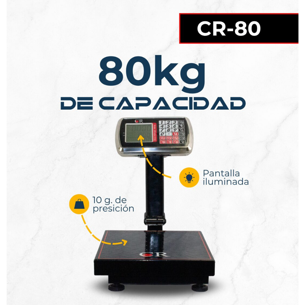 Bascula de plataforma 80kg CR-80
