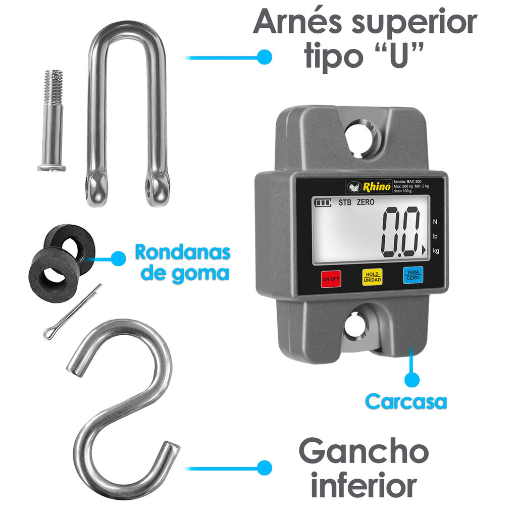 Bascula colgante 300kg BAC-300